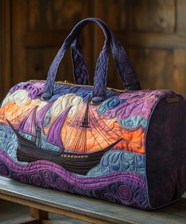 Sunset Voyage Quilted Duffle Bag