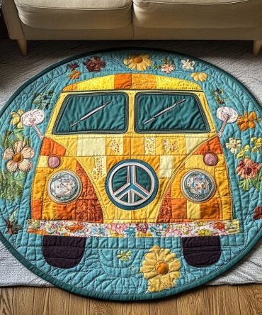 Sunshine Wanderer Quilted Round Mat