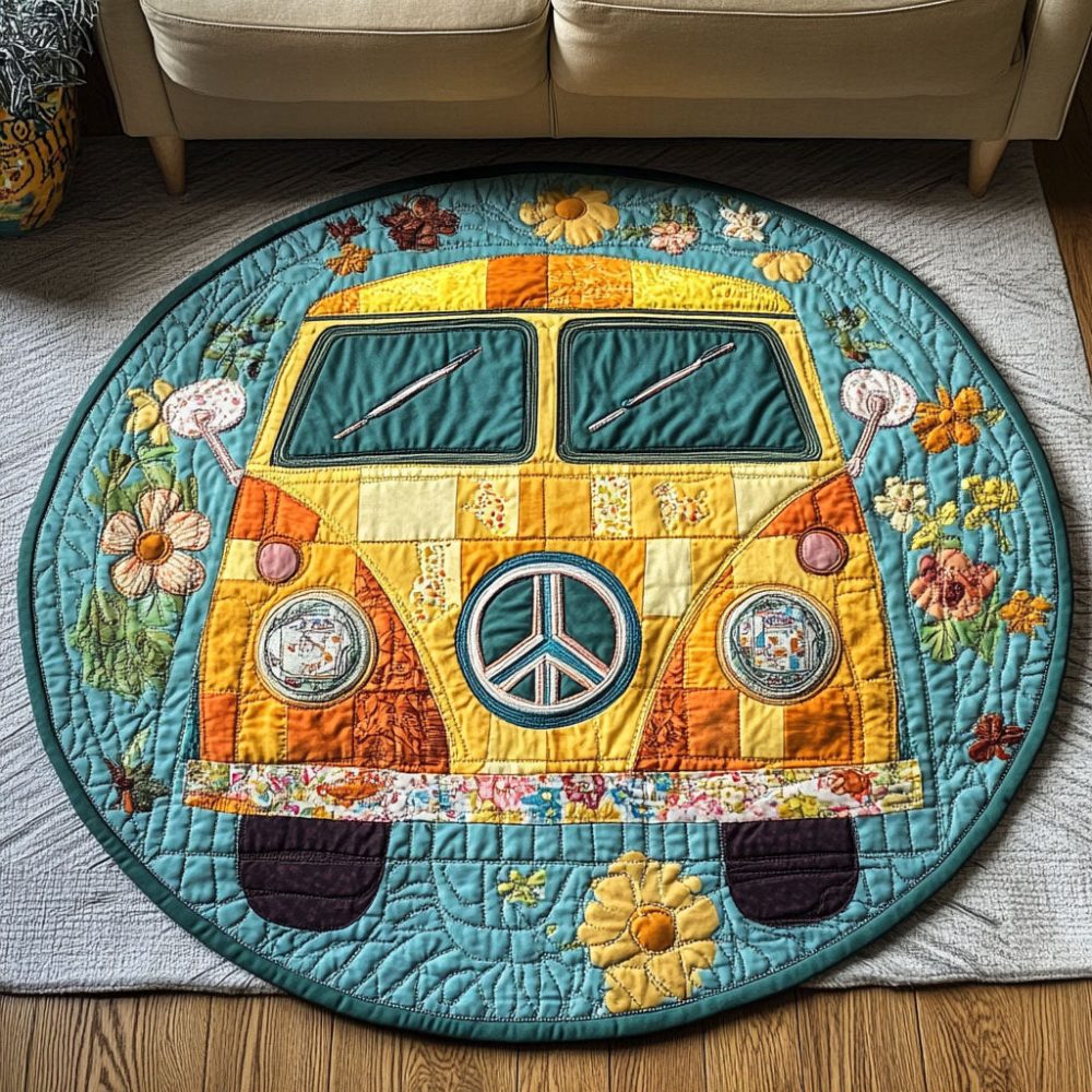 Sunshine Wanderer Quilted Round Mat