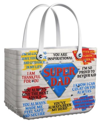 Bucket Tote Bag, Limited Edition Bogg Bag, Beach Bag Super Hero Dad
