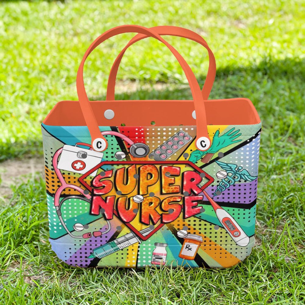 Colorful 'Super Nurse' Tote Bag - Perfect Gift For Healthcare Heroes - Image 2
