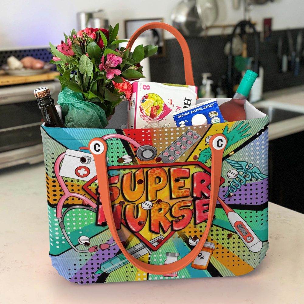 Colorful 'Super Nurse' Tote Bag - Perfect Gift For Healthcare Heroes - Image 4