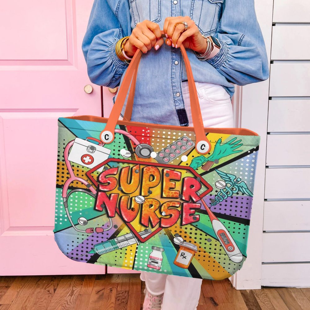 Colorful 'Super Nurse' Tote Bag - Perfect Gift For Healthcare Heroes - Image 5