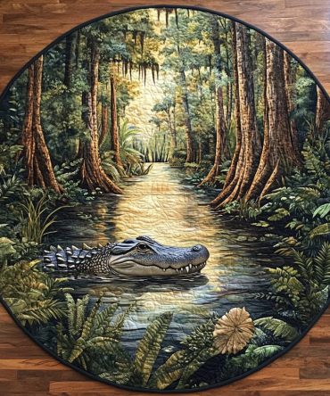 Swamp Shadows Quilted Round Mat