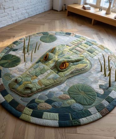 Swamp Watcher Quilted Round Mat
