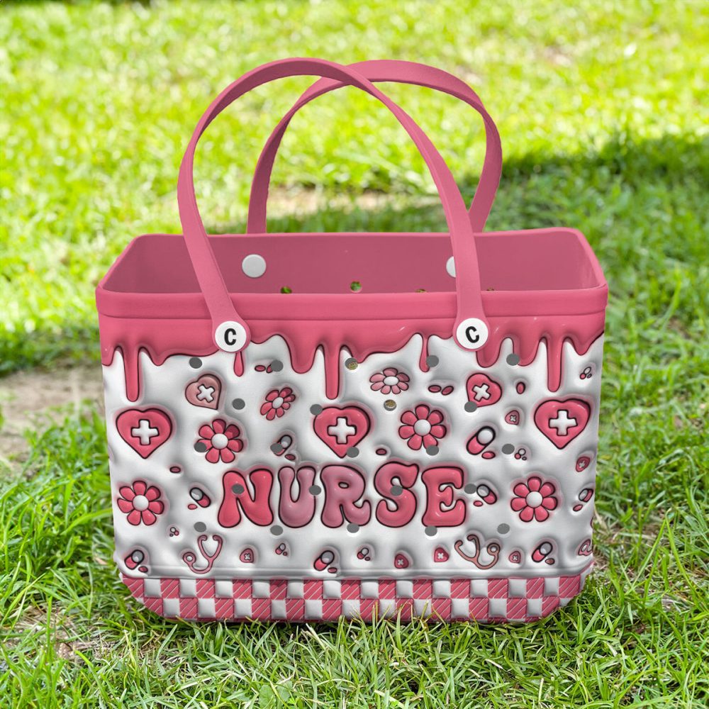 Chic Pink Nurse Tote Bag - Stylish & Durable Design For Everyday Essentials - Image 2