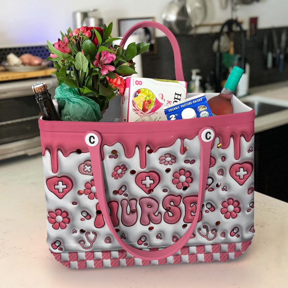 Chic Pink Nurse Tote Bag - Stylish & Durable Design For Everyday Essentials - Image 4