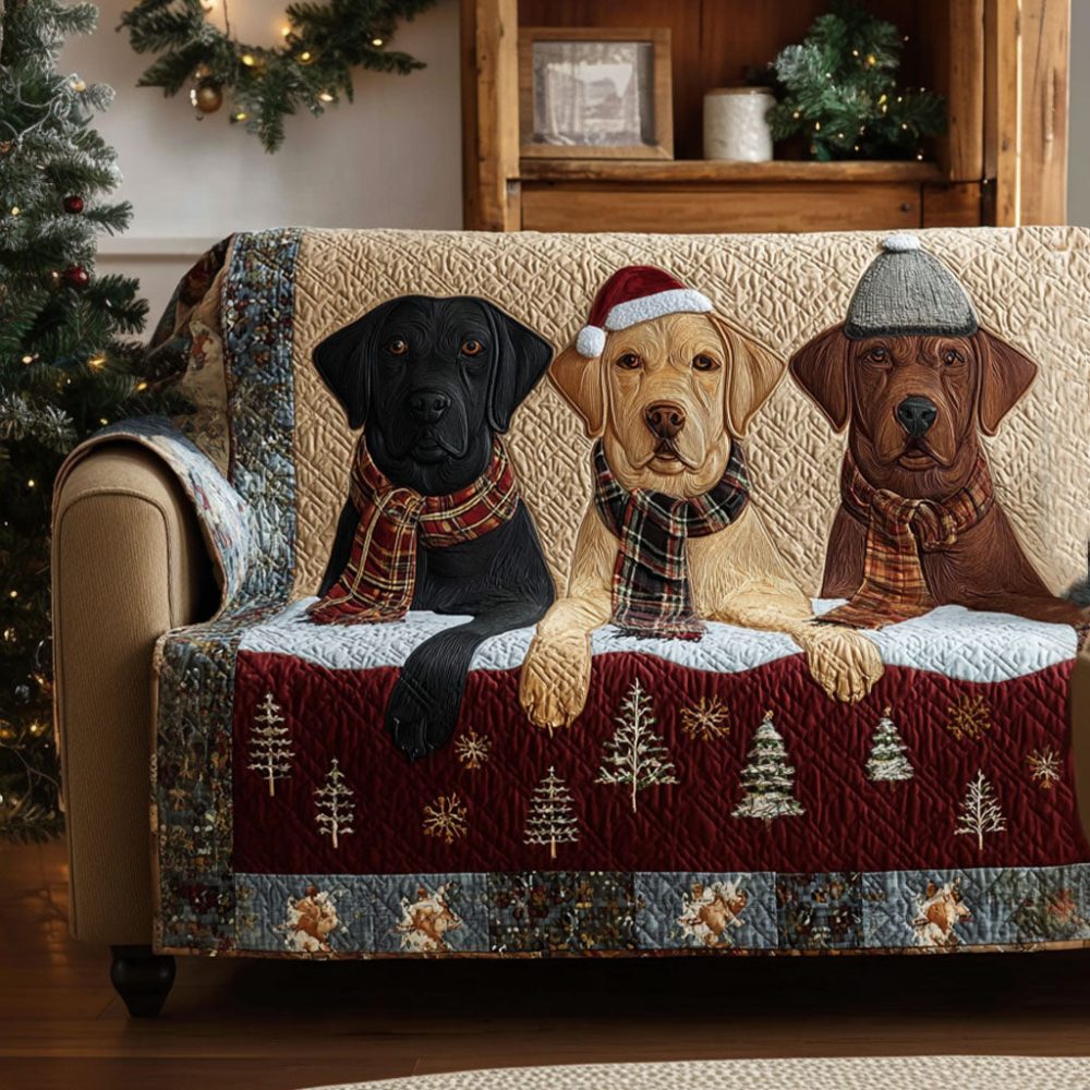 Sweet Retriever Quilted Sofa Cover
