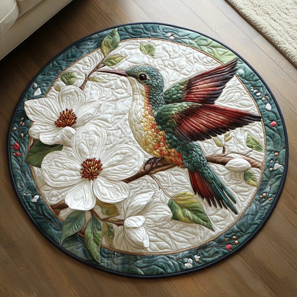 Sweet Serenity Quilted Round Mat