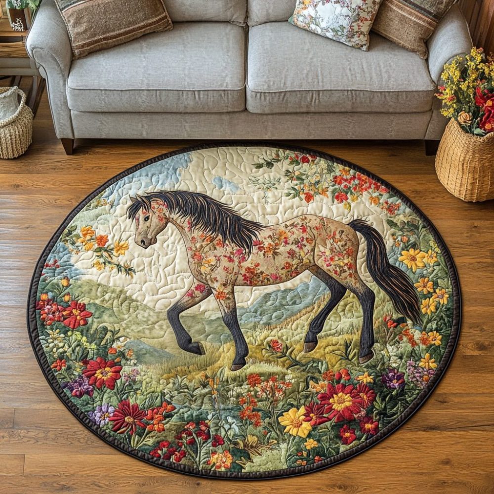 Swift Hoof Quilted Round Mat