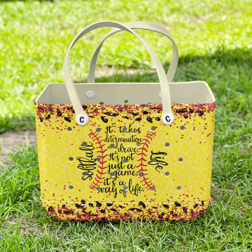 Softball Tote Bag - Inspirational Quote Design, Perfect Sports Gift For Women & Girls - Image 4