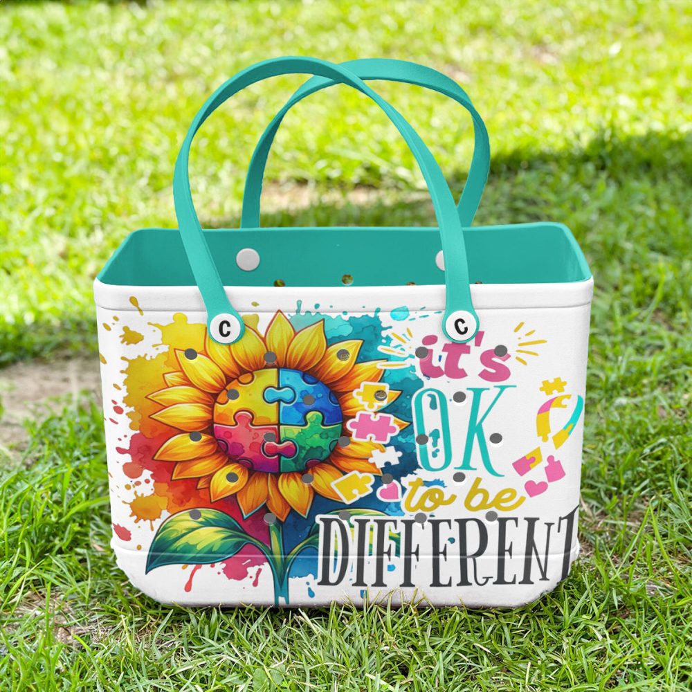 Bucket Tote Bag, Limited Edition Bogg Bag, Beach Bag Sunflower Diversity - Image 4