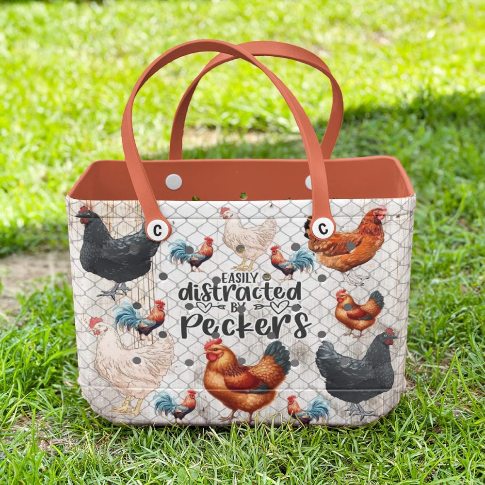 Charming Chicken-Themed Tote Bag - Perfect For Farm Lovers & Unique Style Seekers! - Image 3