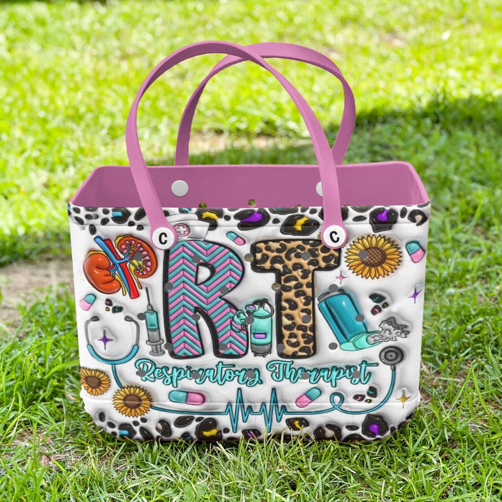 Bucket Tote Bag, Limited Edition Bogg Bag, Beach Bag Softy Therapist - Image 5