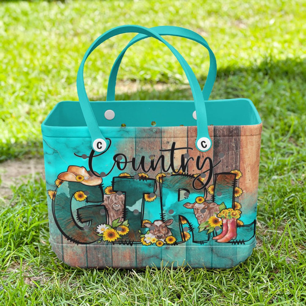 Bucket Tote Bag, Limited Edition Bogg Bag, Beach Bag Country Girl - Image 4