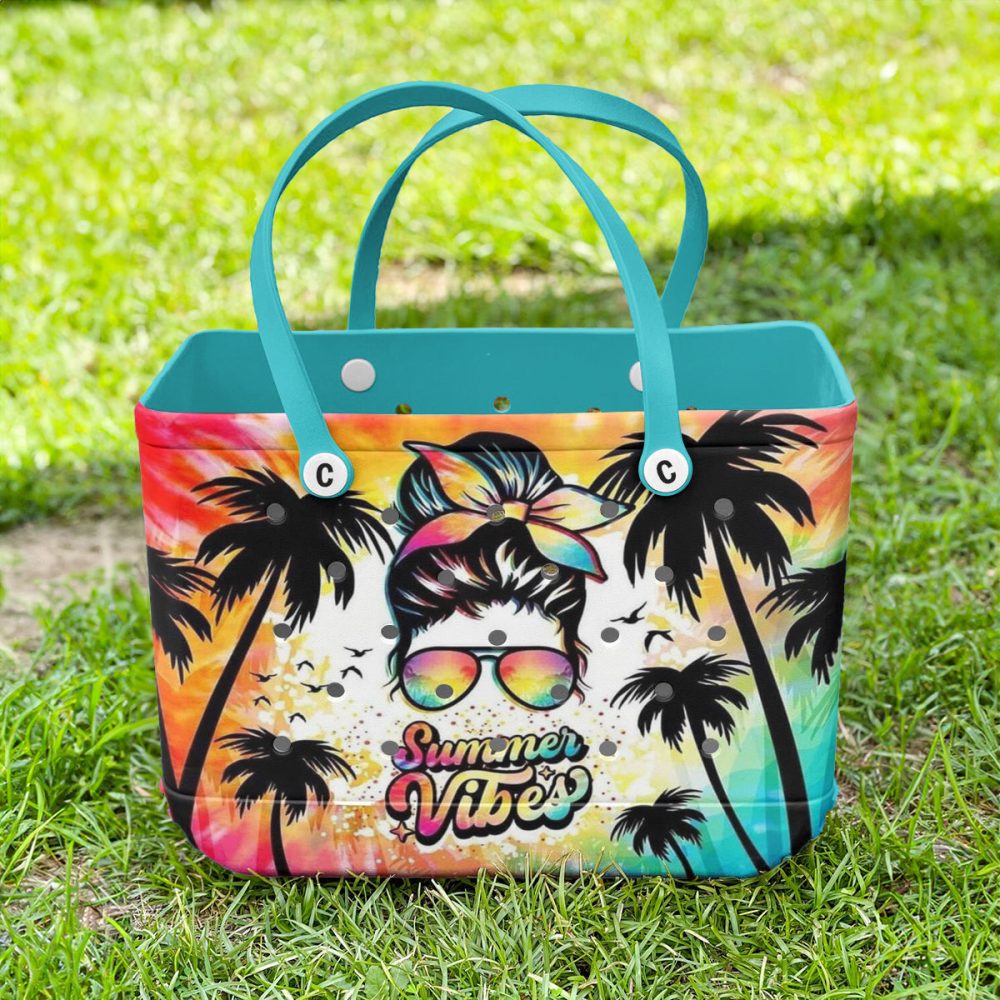 Bucket Tote Bag, Limited Edition Bogg Bag, Beach Bag Tropical Summer - Image 4