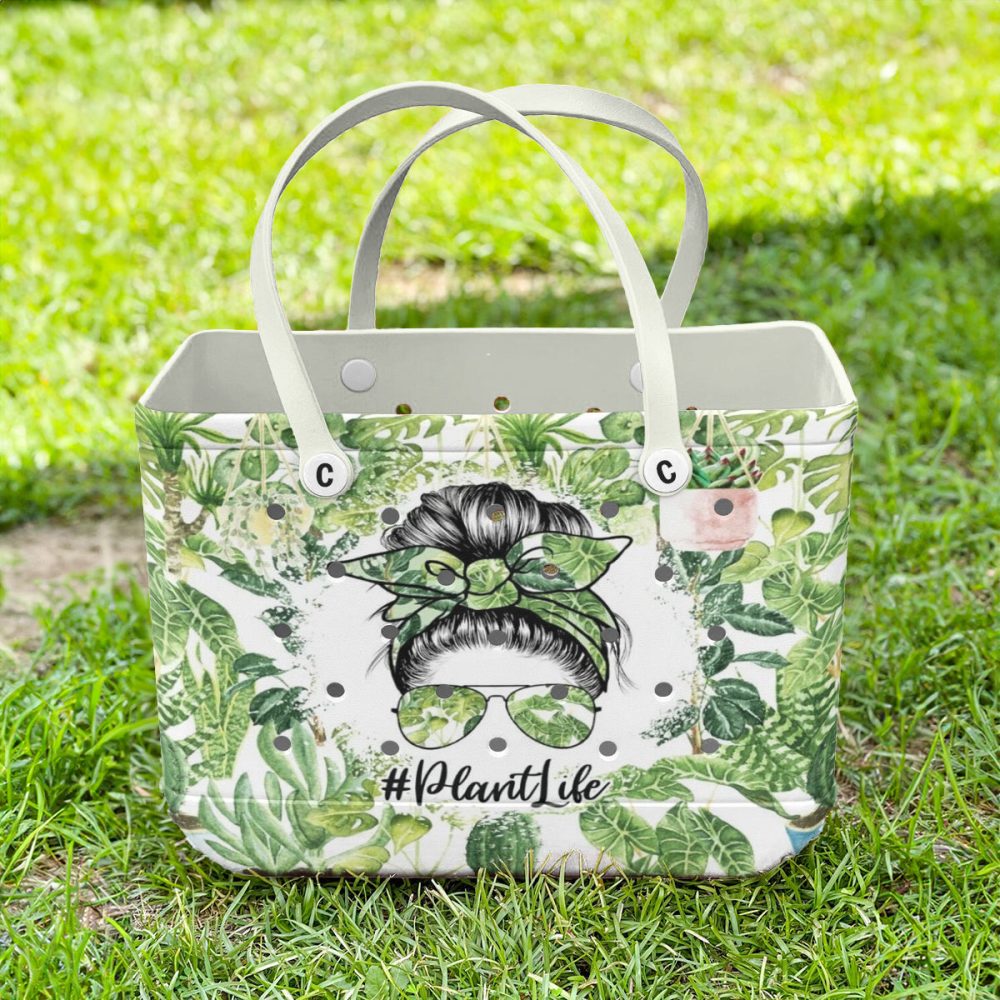 Bucket Tote Bag, Limited Edition Bogg Bag, Beach Bag House Plants - Image 3