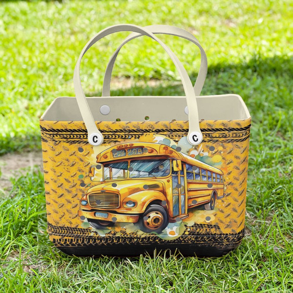 Vibrant School Bus Design Tote Bag – Durable, Stylish & Spacious For Everyday Use - Image 4