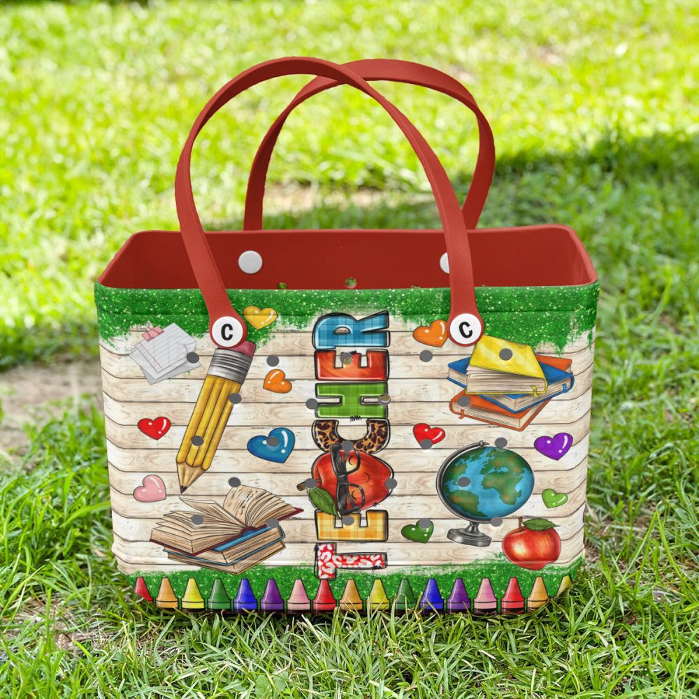 Bucket Tote Bag, Limited Edition Bogg Bag, Beach Bag Apple Of My Class - Image 5