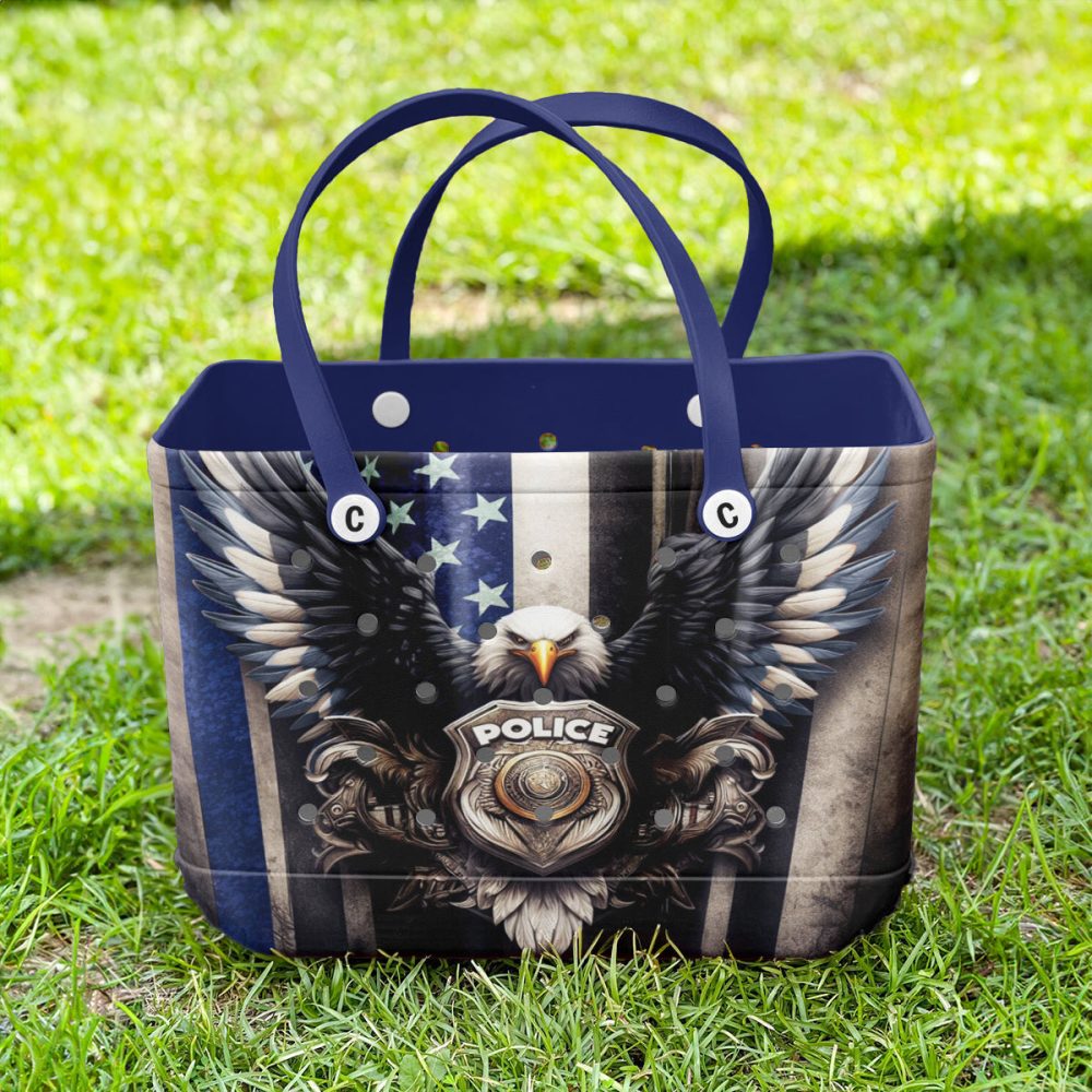 Bucket Tote Bag, Limited Edition Bogg Bag, Beach Bag Law Enforcement - Image 5