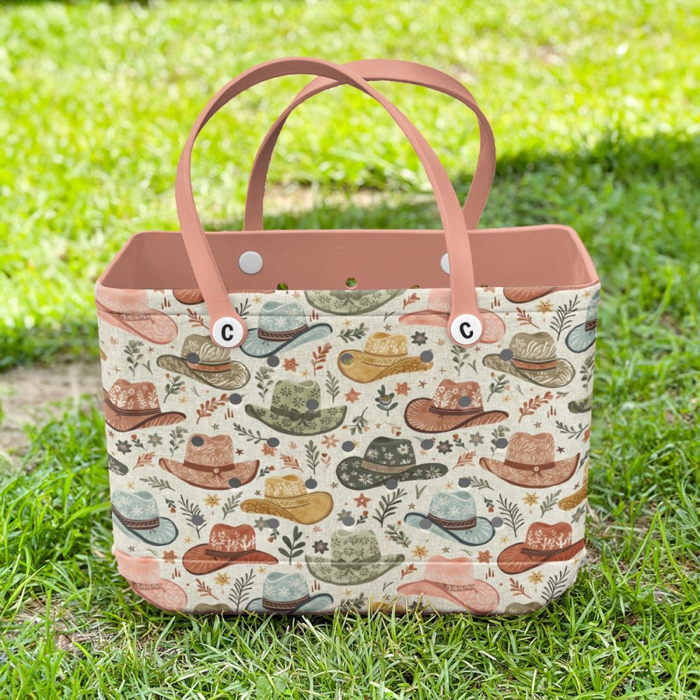 Bucket Tote Bag, Limited Edition Bogg Bag, Beach Bag Western Whimsy - Image 4
