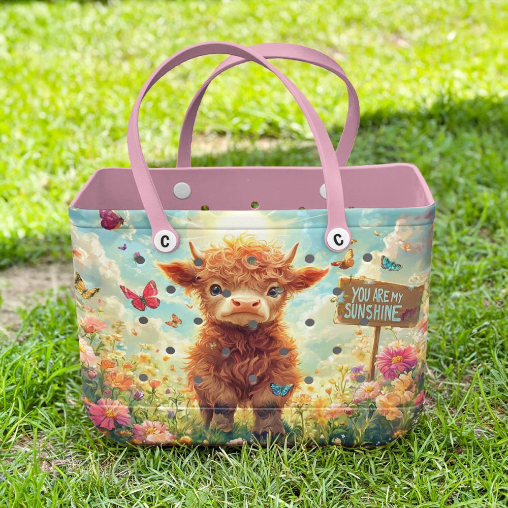 Bucket Tote Bag, Limited Edition Bogg Bag, Beach Bag Moo-Rning Sunshine - Image 3