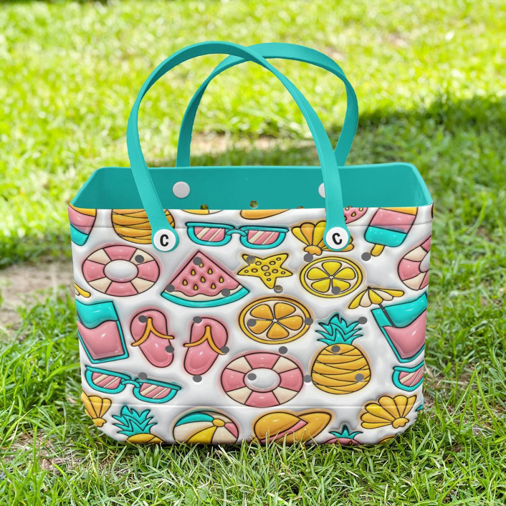 Bucket Tote Bag, Limited Edition Bogg Bag, Beach Bag Summer Giggles - Image 5