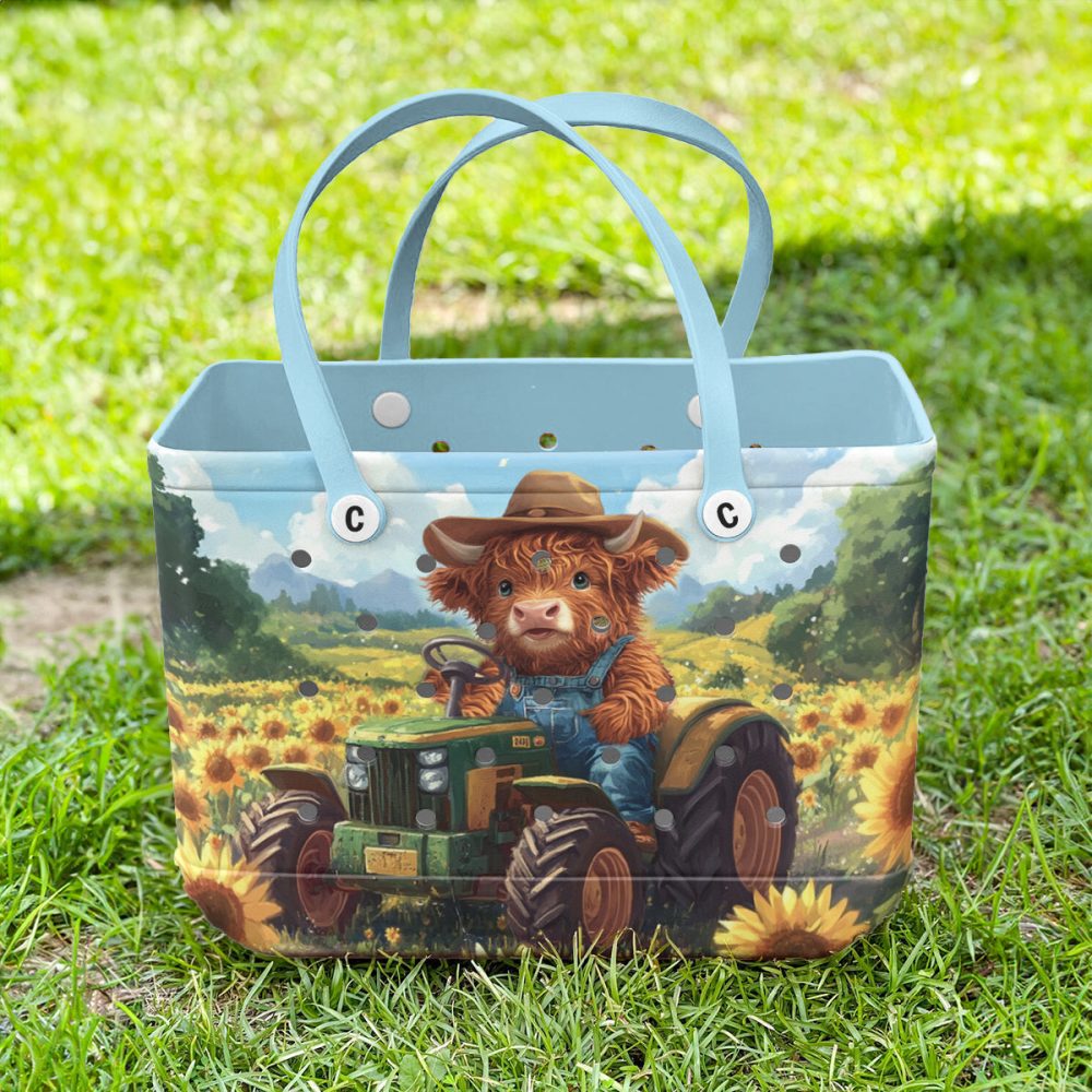 Bucket Tote Bag, Limited Edition Bogg Bag, Beach Bag Farmer Highlander - Image 4
