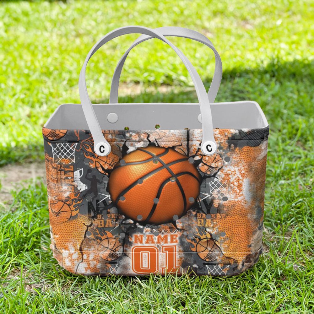 Custom Basketball Tote Bag – Sports Design, Durable, Personalized Gift For Fans - Image 3