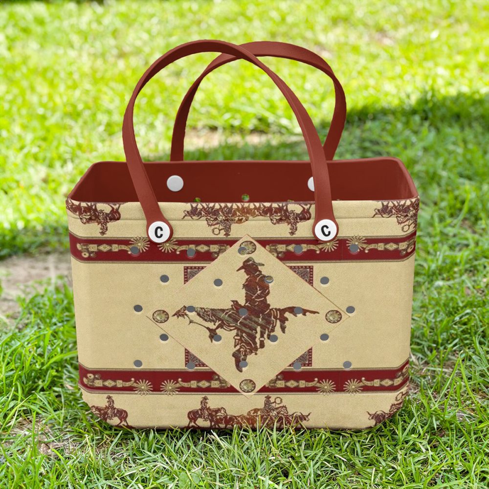 Stylish Cowboy Print Tote Bag - Durable & Spacious For Everyday Use - Image 5