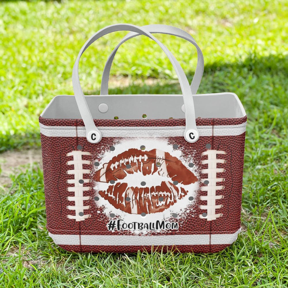 Bucket Tote Bag, Limited Edition Bogg Bag, Beach Bag Gridiron Kiss - Image 3