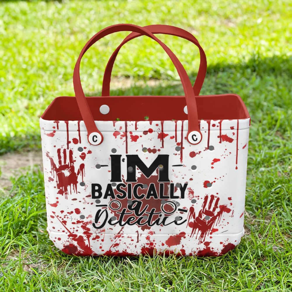Stylish Detective Tote Bag – Unique Blood Splatter Design, Perfect Gift For Mystery Lovers - Image 6
