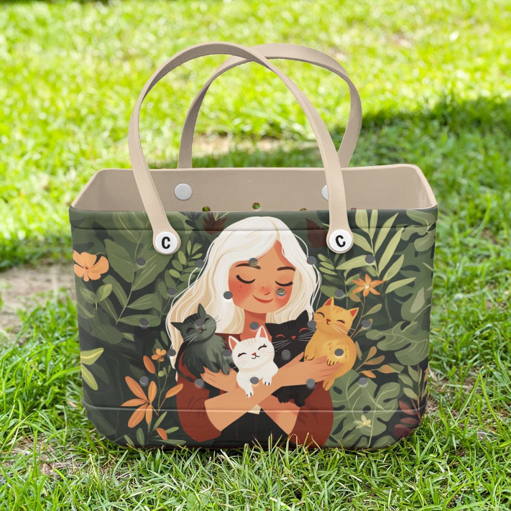 Bucket Tote Bag, Limited Edition Bogg Bag, Beach Bag Harmony In Bloom - Image 3