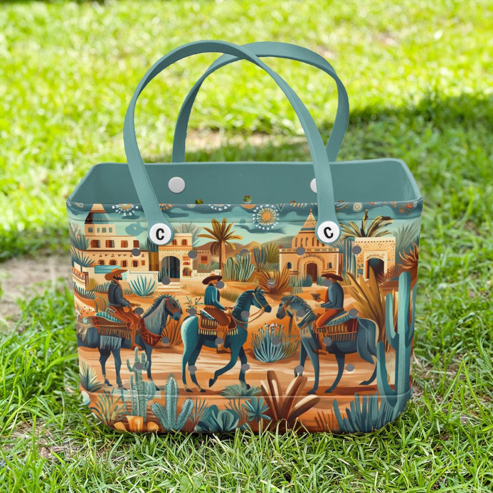 Bucket Tote Bag, Limited Edition Bogg Bag, Beach Bag Western Life - Image 4