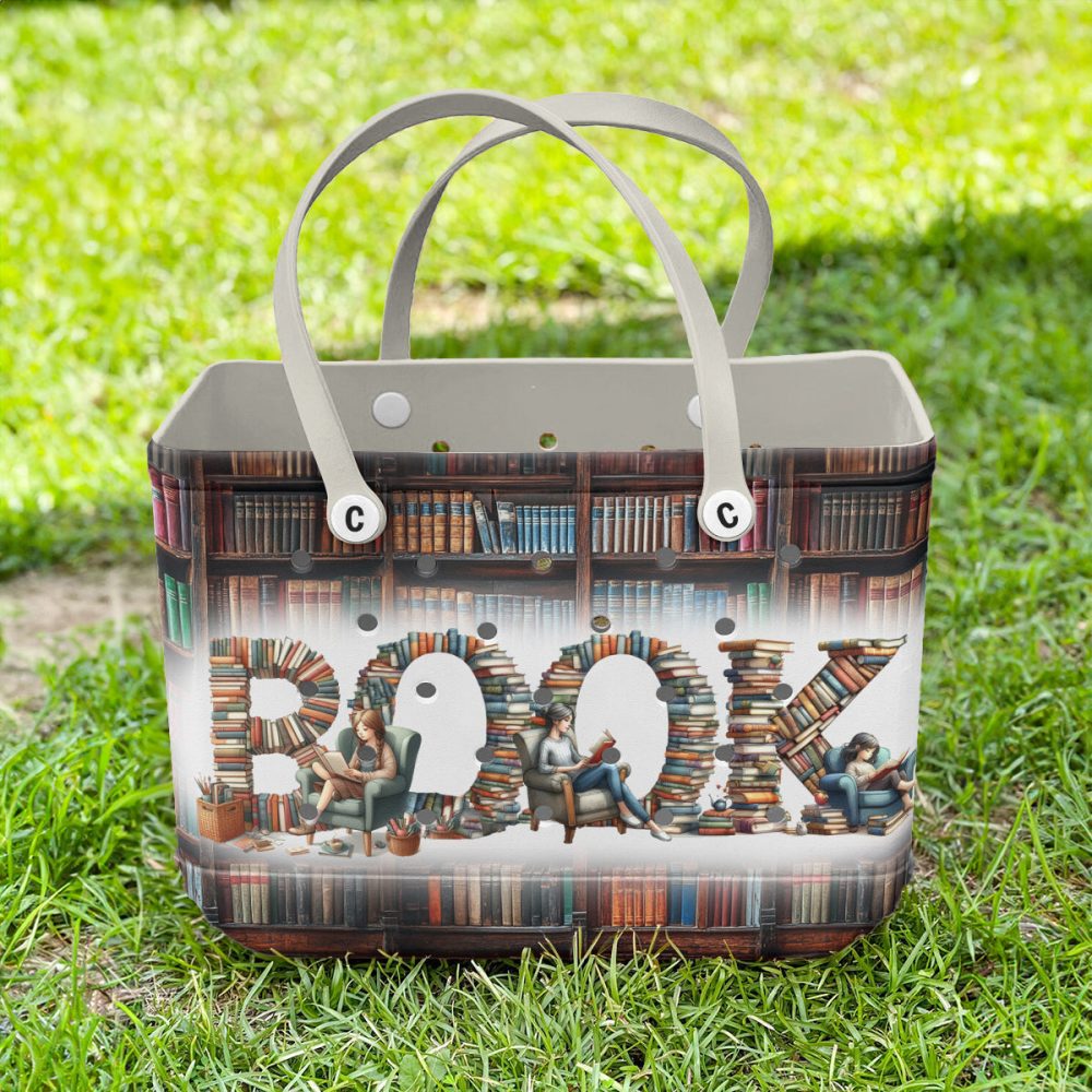 Bucket Tote Bag, Limited Edition Bogg Bag, Beach Bag Reading Corner - Image 2