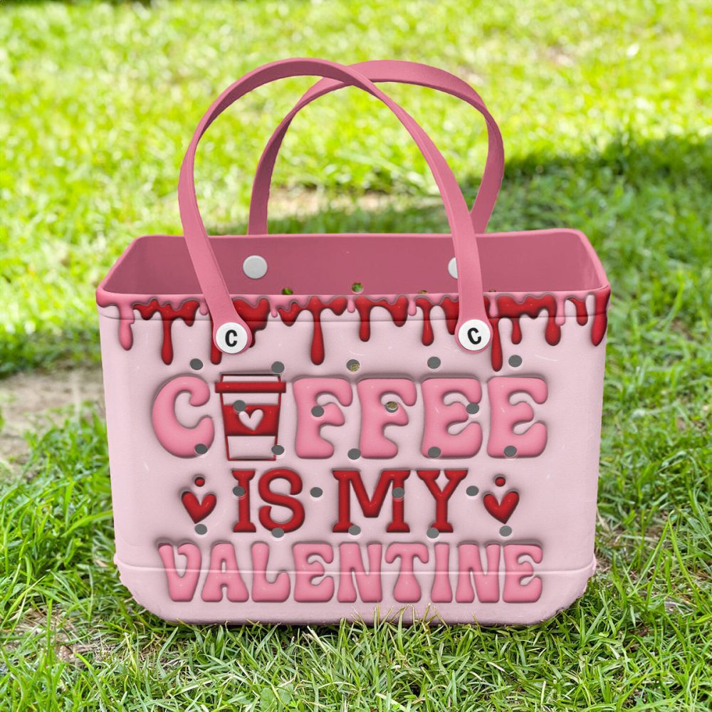 Bucket Tote Bag, Limited Edition Bogg Bag, Beach Bag Coffee Love - Image 4