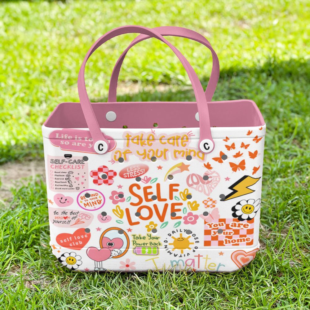 Colorful Self-Love Tote Bag – Inspirational Design, Durable & Spacious For Everyday Use - Image 3