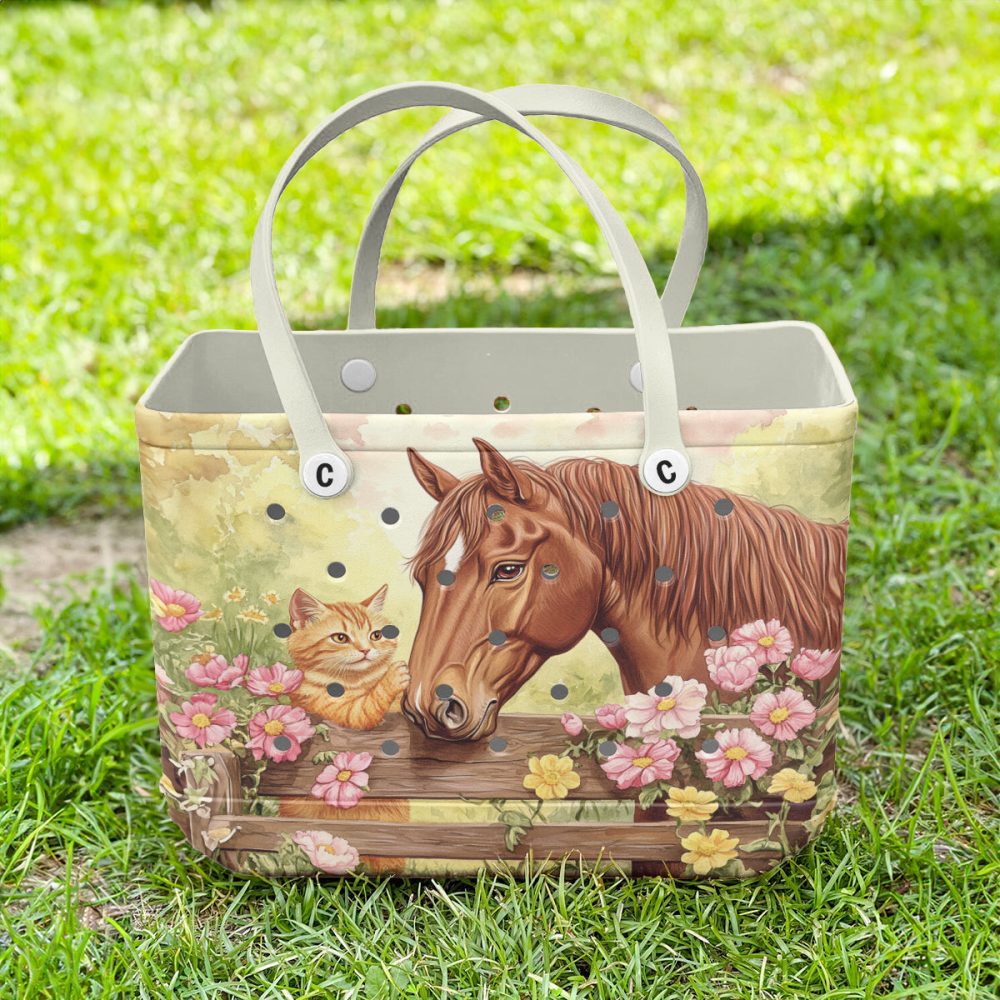Bucket Tote Bag, Limited Edition Bogg Bag, Beach Bag Farmyard Friends - Image 3