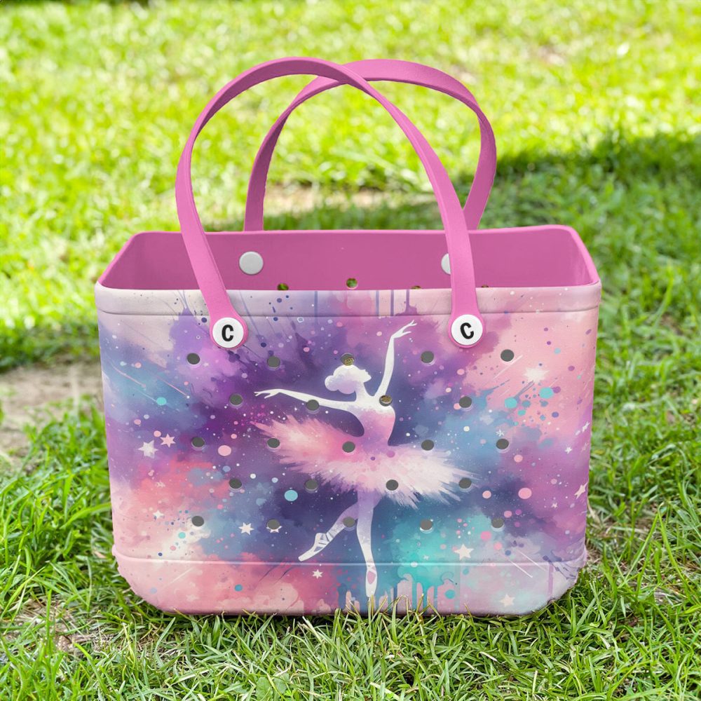 Colorful Ballet Dancer Tote Bag – Waterproof, Lightweight, Perfect For Dance Lovers - Image 4