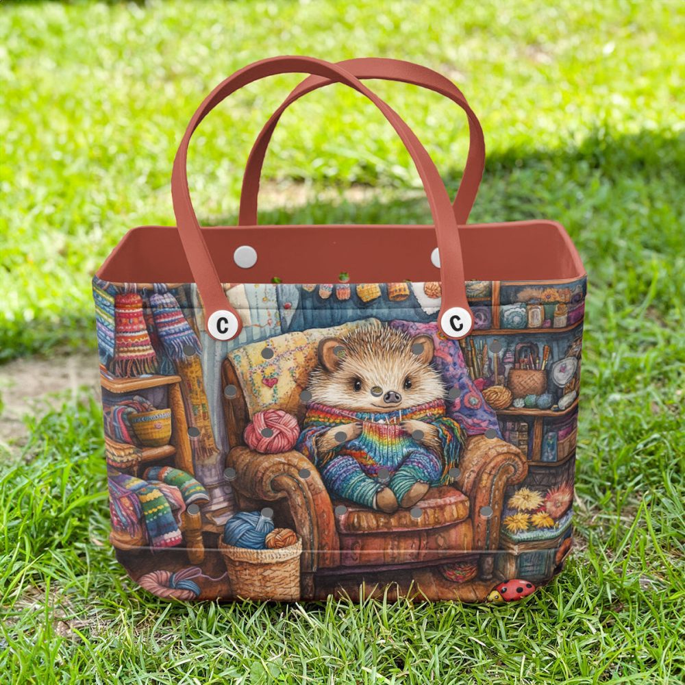 Bucket Tote Bag, Limited Edition Bogg Bag, Beach Bag Hedgeknit - Image 4