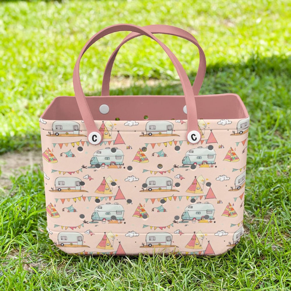 Bucket Tote Bag, Limited Edition Bogg Bag, Beach Bag Wanderlust Camp - Image 3