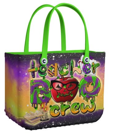 Spooky Teacher Boo Crew Tote Bag – Halloween-Themed, Colorful Design, Perfect Gift For Educators
