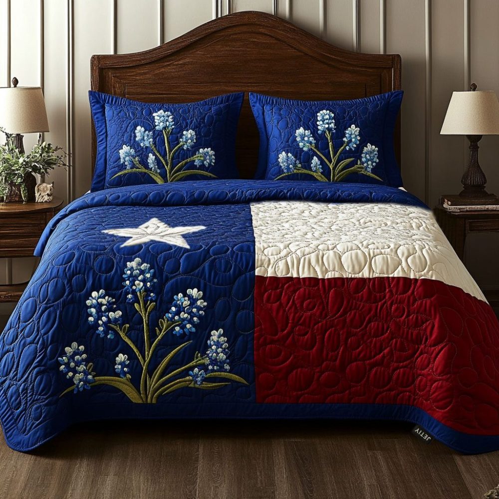 Texas Pride 3-Piece Quilted Bedding Set