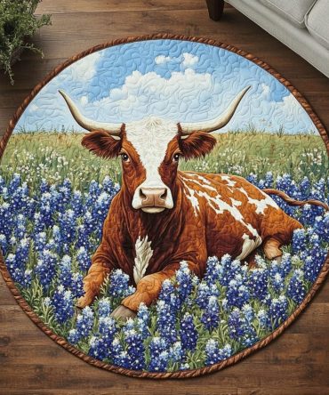 Texas Bloom Quilted Round Mat