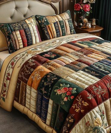 The Bookworms Retreat 3-Piece Quilted Bedding Set