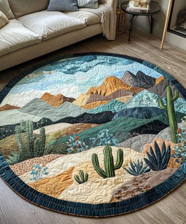 The Desert Trail Quilted Round Mat