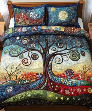 The Living Tree 3-Piece Quilted Bedding Set