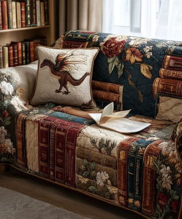 The Story Hoard Quilted Sofa Cover