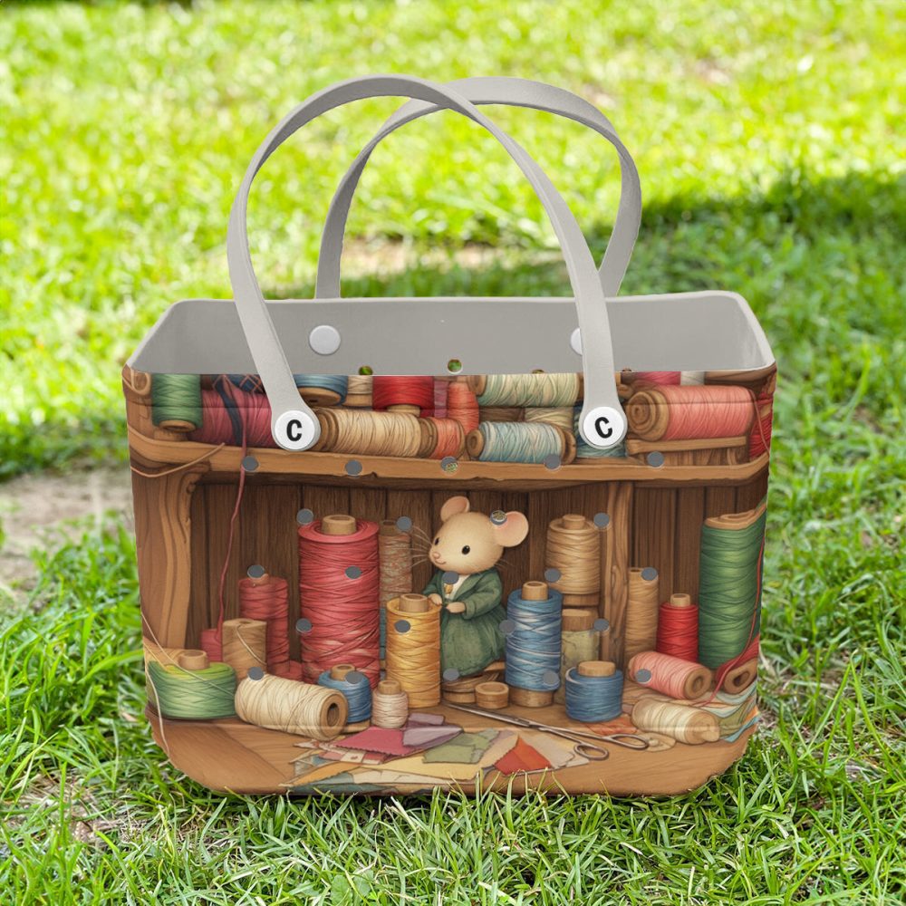 Bucket Tote Bag, Limited Edition Bogg Bag, Beach Bag Threadbare Tales - Image 2