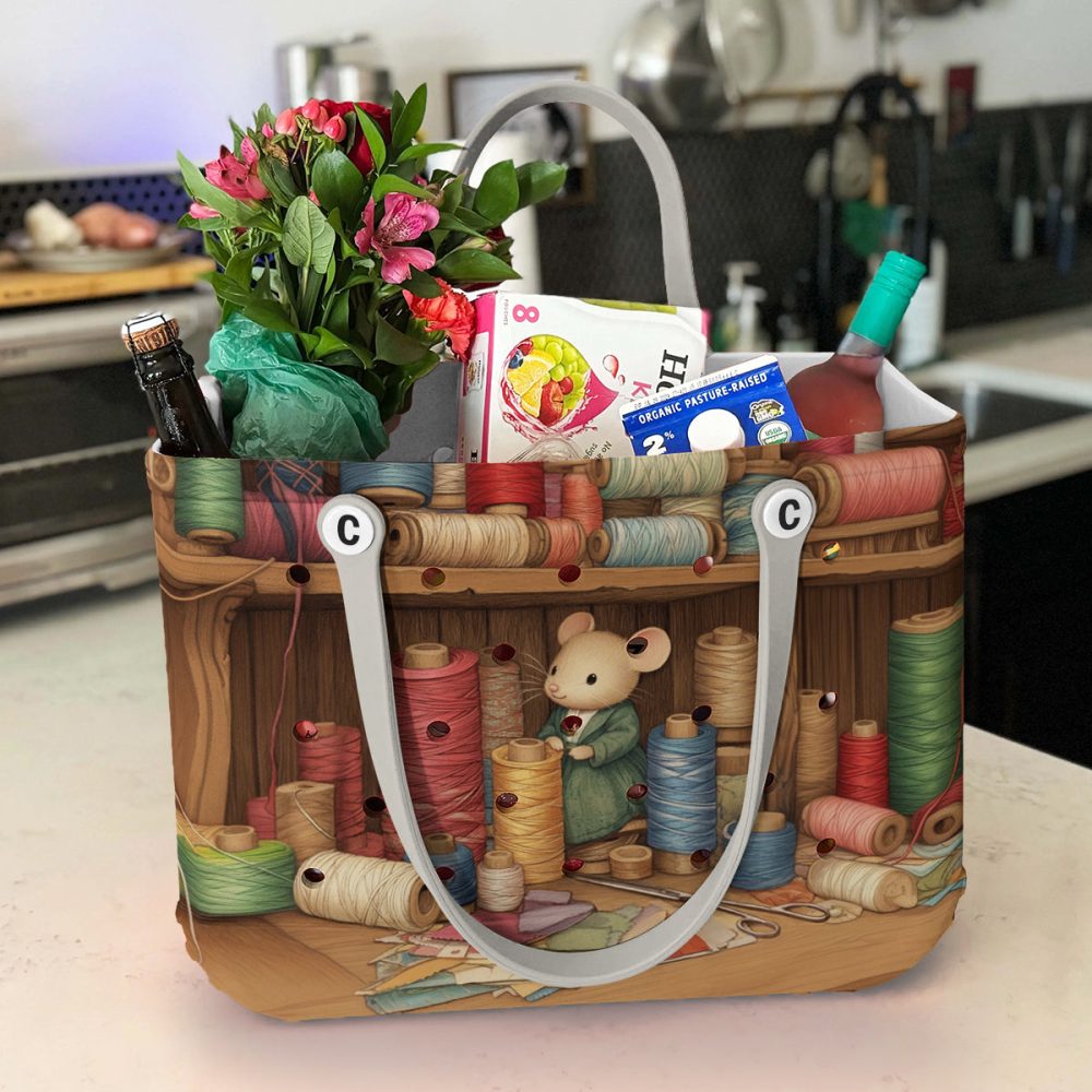 Bucket Tote Bag, Limited Edition Bogg Bag, Beach Bag Threadbare Tales - Image 3